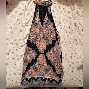 Band of Gypsies Black Dress with Pink Paisley Accents